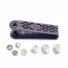 Capse jersey tip nasture cusatura alba - 12 mm