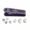 Capse jersey tip nasture cusatura albastru - 12 mm