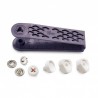 Capse jersey tip nasture cusatura rosie - 12 mm