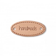 Eticheta "handmade" piele originala - 50x20 mm
