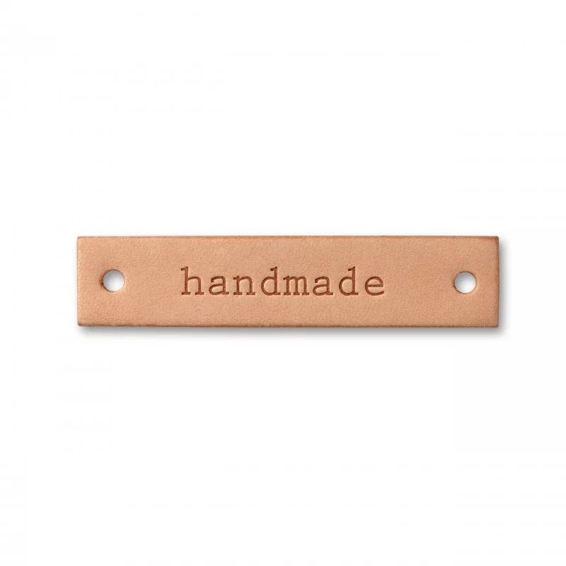 Eticheta "handmade" piele originala - 60x13 mm Eticheta "handmade" piele originala - 60x13 mm