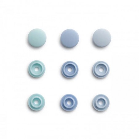 Set capse plastic rotunde - albastru deschis
