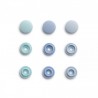 Set capse plastic rotunde - albastru deschis