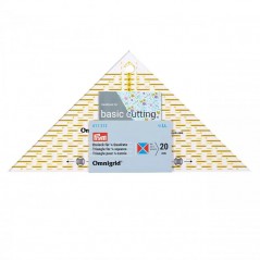 Rigla patchwork triunghi - 20 cm/45 grade