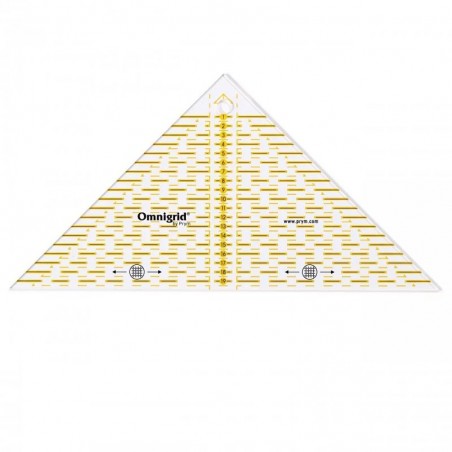 Rigla patchwork triunghi - 20 cm/45 grade