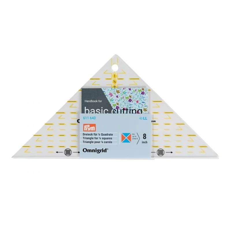 Rigla patchwork triunghi - 8 inch/45 grade