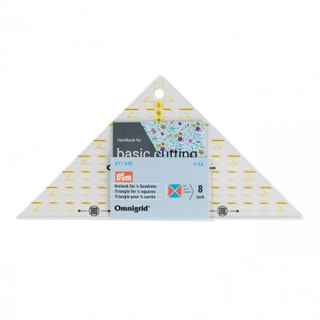 Rigla patchwork triunghi - 8 inch/45 grade