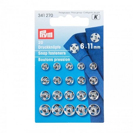Set 20 capse inox - 6-11 mm