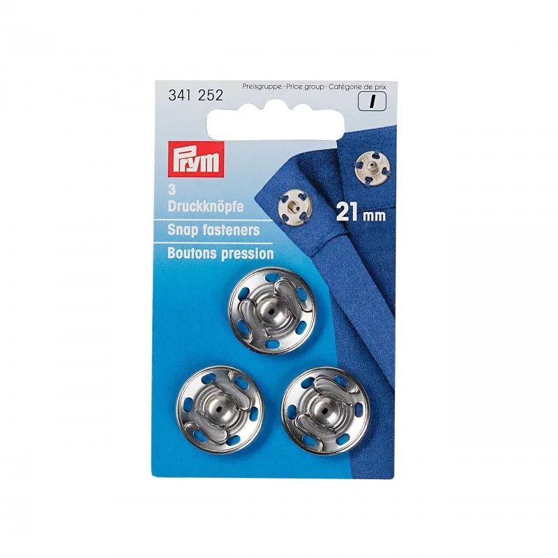 Set 3 capse de cusut inox - 21 mm