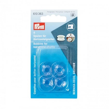 Set 4 bobine pentru suveica orizontala - 21,2 mm