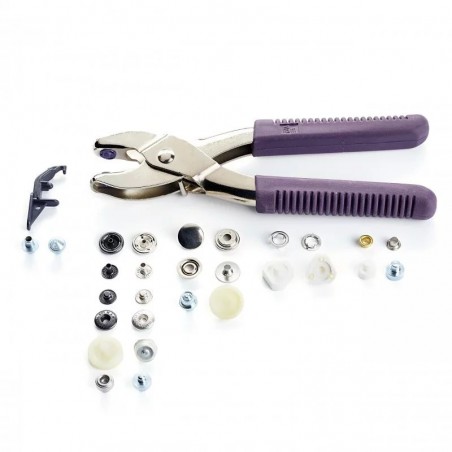 Set 4 tipuri capse metalice si ocheti + capsator