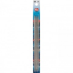 Set 5 andrele drepte pentru sosete - 2.5 mm/20 cm