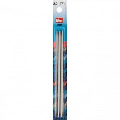 Set 5 andrele drepte pentru sosete - 2 mm/15 cm