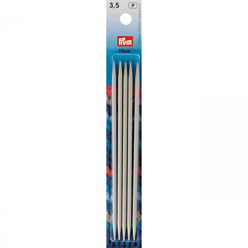 Set 5 andrele drepte pentru sosete - 3.5 mm/15 cm