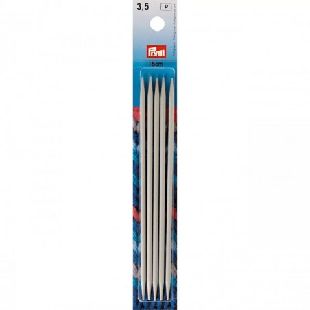 Set 5 andrele drepte pentru sosete - 3.5 mm/15 cm