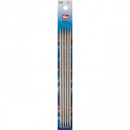 Set 5 andrele drepte pentru sosete - 3.5 mm/20 cm