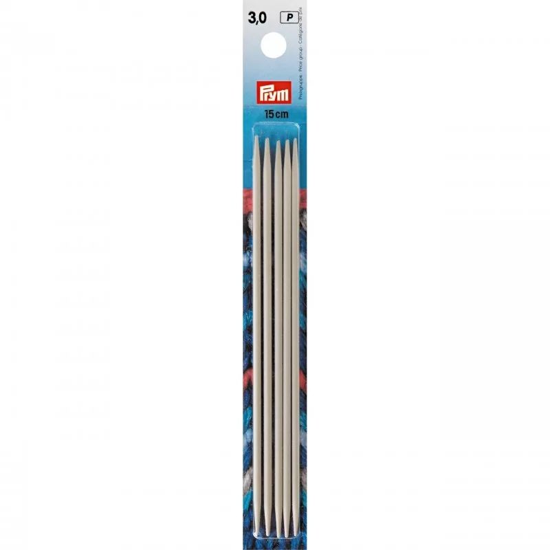 Set 5 andrele drepte pentru sosete - 3 mm/15 cm Set 5 andrele drepte pentru sosete - 3 mm/15 cm