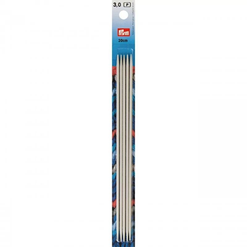 Set 5 andrele drepte pentru sosete - 3 mm/20 cm Set 5 andrele drepte pentru sosete - 3 mm/20 cm
