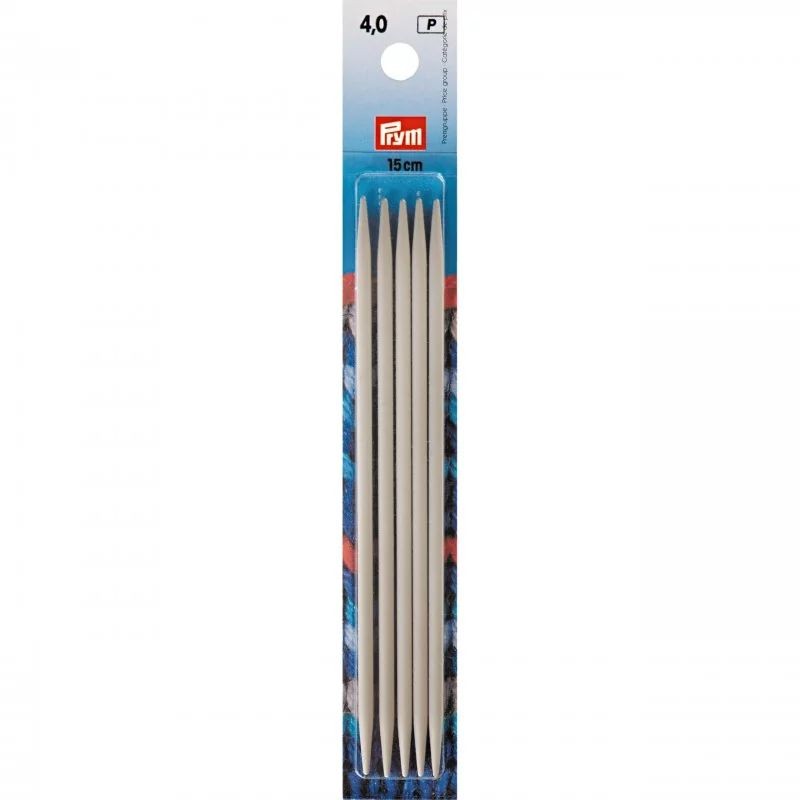 Set 5 andrele drepte pentru sosete - 4 mm/15 cm Set 5 andrele drepte pentru sosete - 4 mm/15 cm