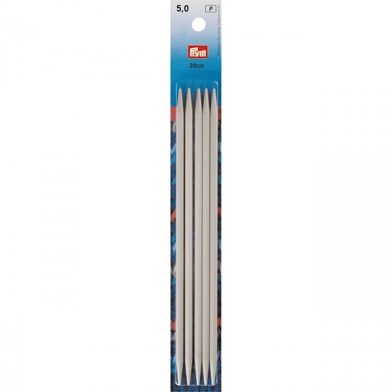 Set 5 andrele drepte pentru sosete - 5 mm/20 cm Set 5 andrele drepte pentru sosete - 5 mm/20 cm