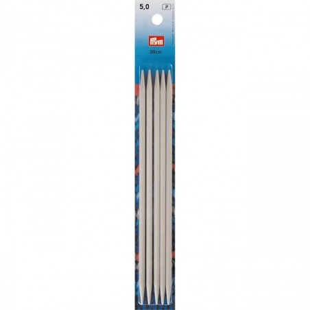 Set 5 andrele drepte pentru sosete - 5 mm/20 cm