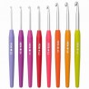 Set 6 crosete metalice cu maner moale - 2-6 mm