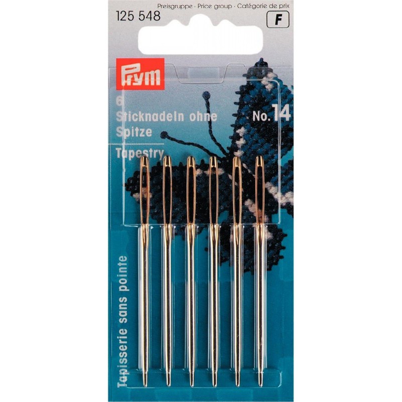 Ace broderie, tapiterie, varf ascutit, no.14 - 1,90x60 mm - 6 buc.