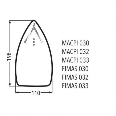 Talpă teflon simplă 032/033 MACPI