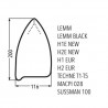 Talpă teflon simplă fier profesional LEMM / H1E / H2E / H1 EUR / H2 EUR