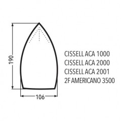 Talpă teflonată CISSELL T.V. / ACA 2000 / ACA 2001
