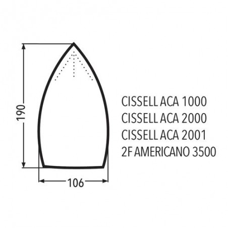 Talpă teflonată CISSELL T.V. / ACA 2000 / ACA 2001