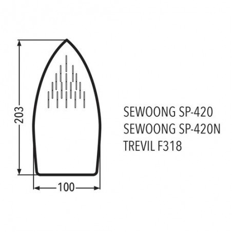 Talpă teflon simplă SP-420