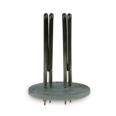 Rezistență electrică industrială cu flanșă Ø130 mm și 6 orificii